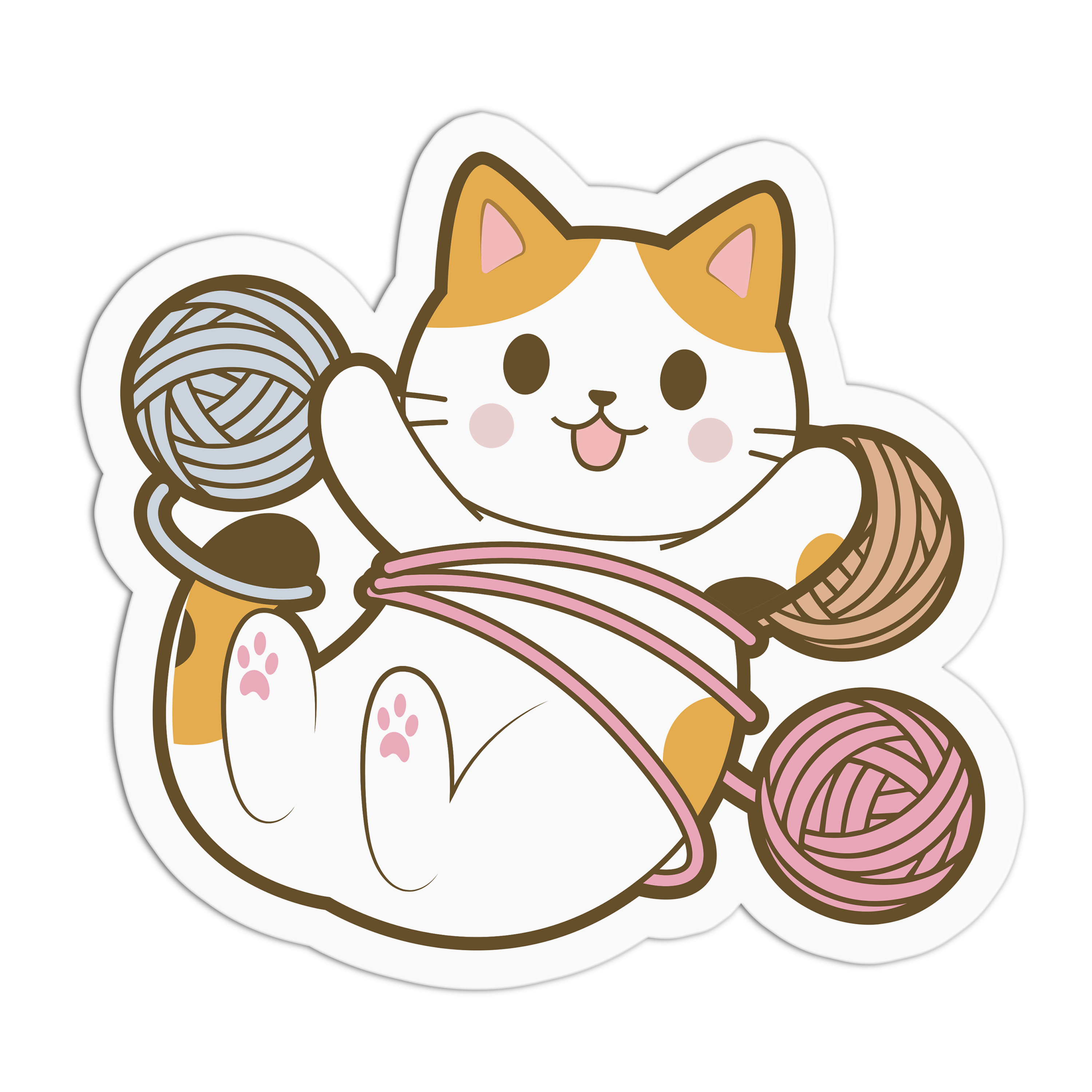 Sticker - Playful Purr Cat