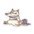 Sticker - Cat Yarn Victim