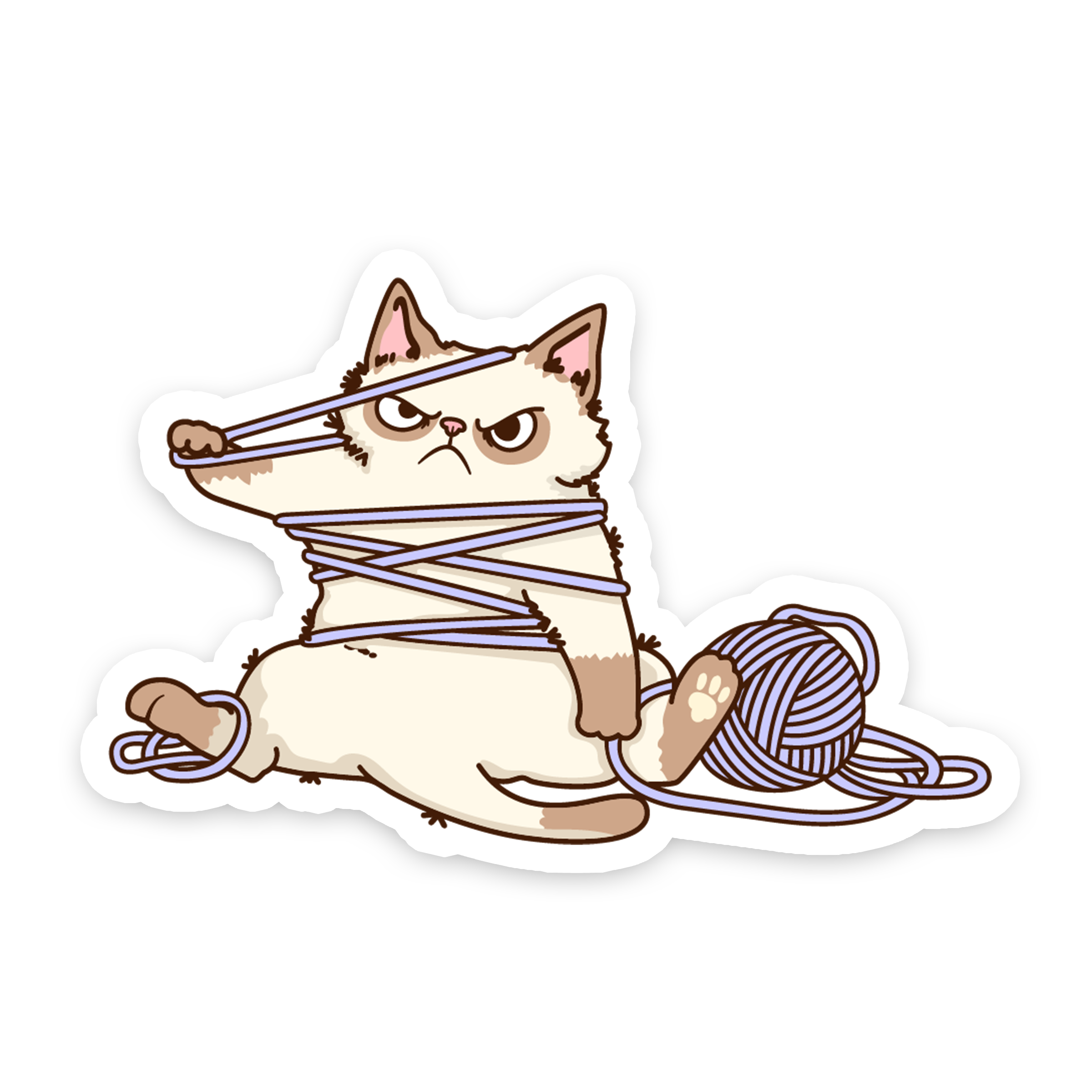 Sticker - Cat Yarn Victim