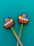 Point Protectors - Cat in Yarn Basket