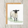 Greeting Card - Cute Black and White Sheep