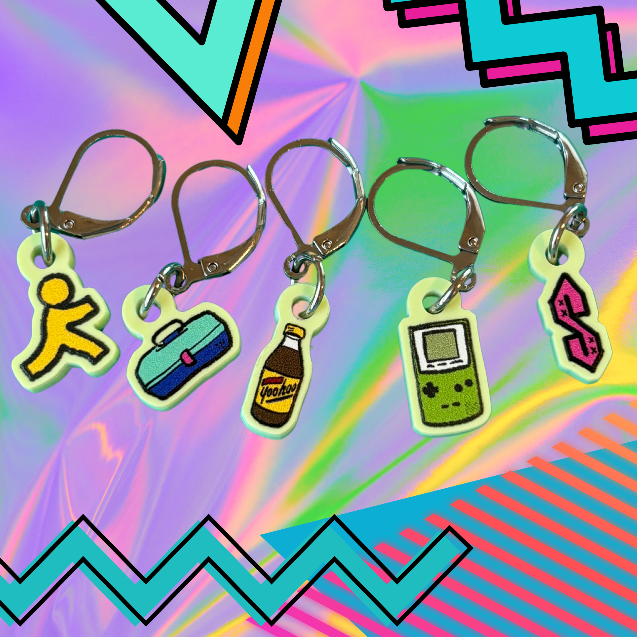 Stitch Markers - 90s Kid Icons Retro - Knitting and Crochet