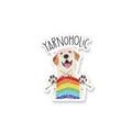 Sticker - Yarnoholic Dog Knitting Rainbow