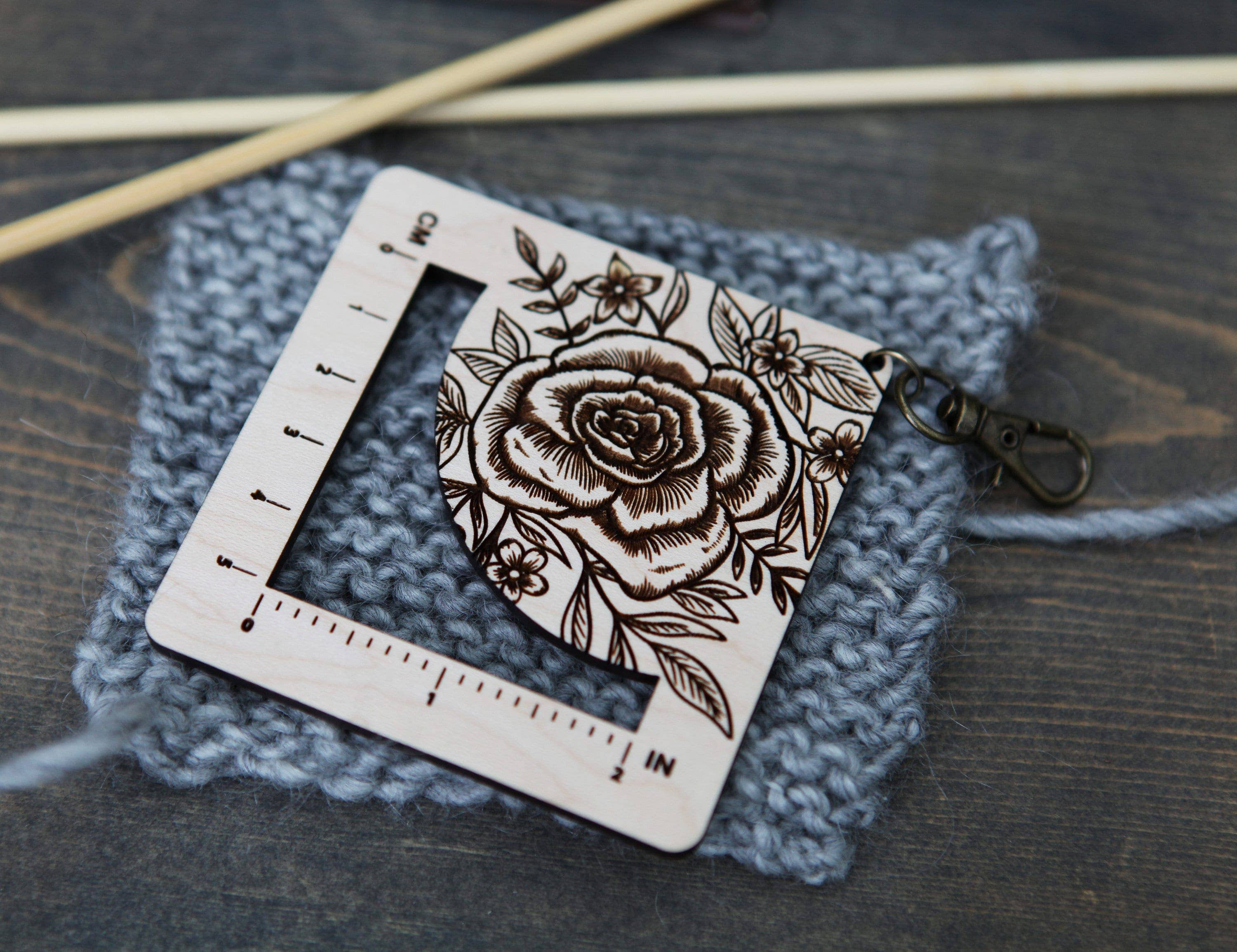 Gauge Ruler with Bronze Clasp
