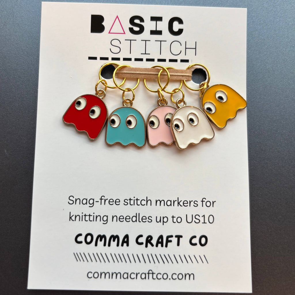 Stitch Markers - 80s Pac Man Game Retro - Knitting and Crochet