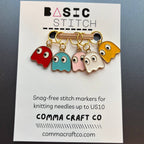 Stitch Markers - 80s Pac Man Game Retro - Knitting and Crochet