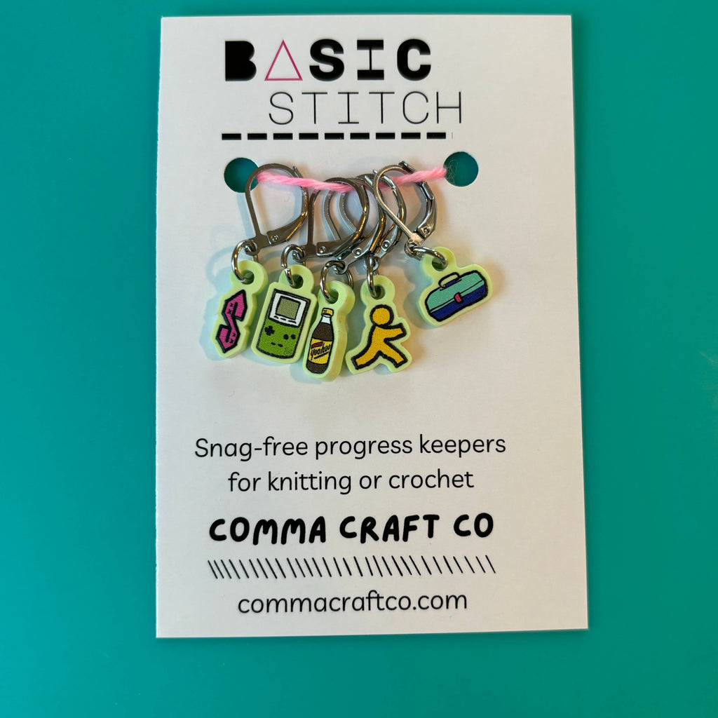 Stitch Markers - 90s Kid Icons Retro - Knitting and Crochet