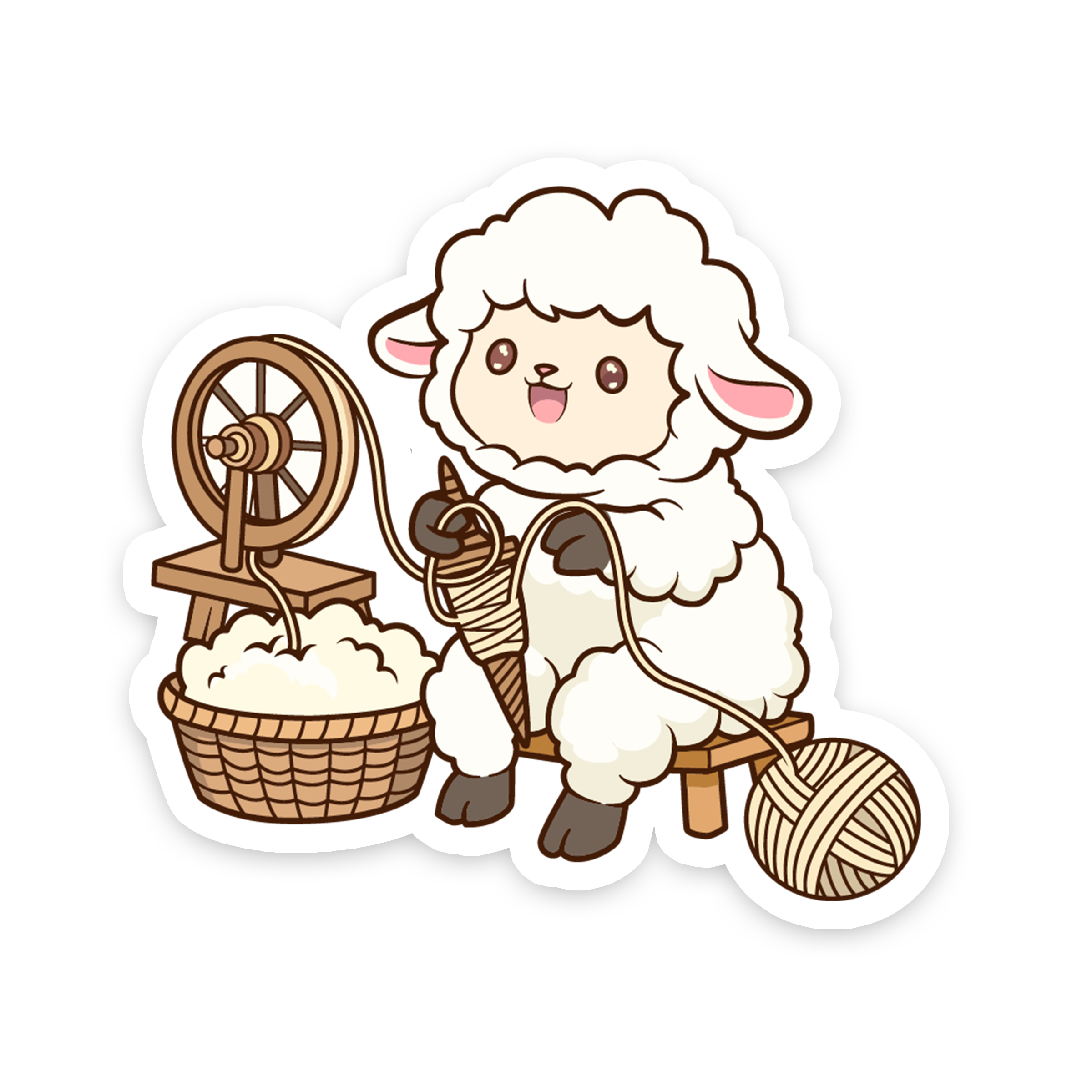 Sticker - Happy Sheep Yarn Spinner