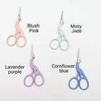 Scissors - Embroidery Colorful Stork