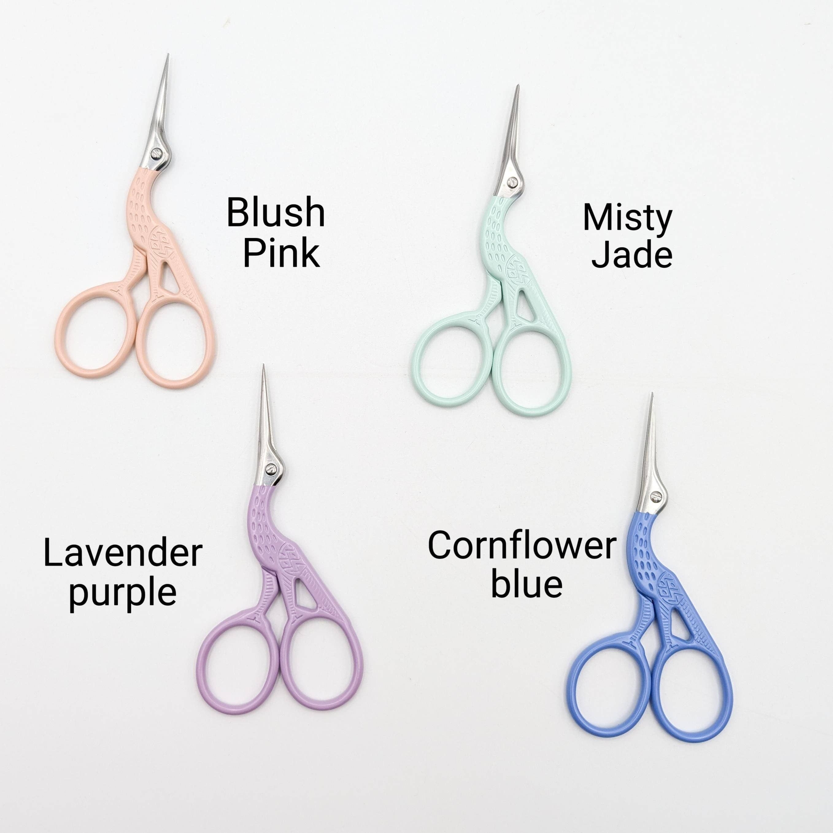 Scissors - Embroidery Colorful Stork
