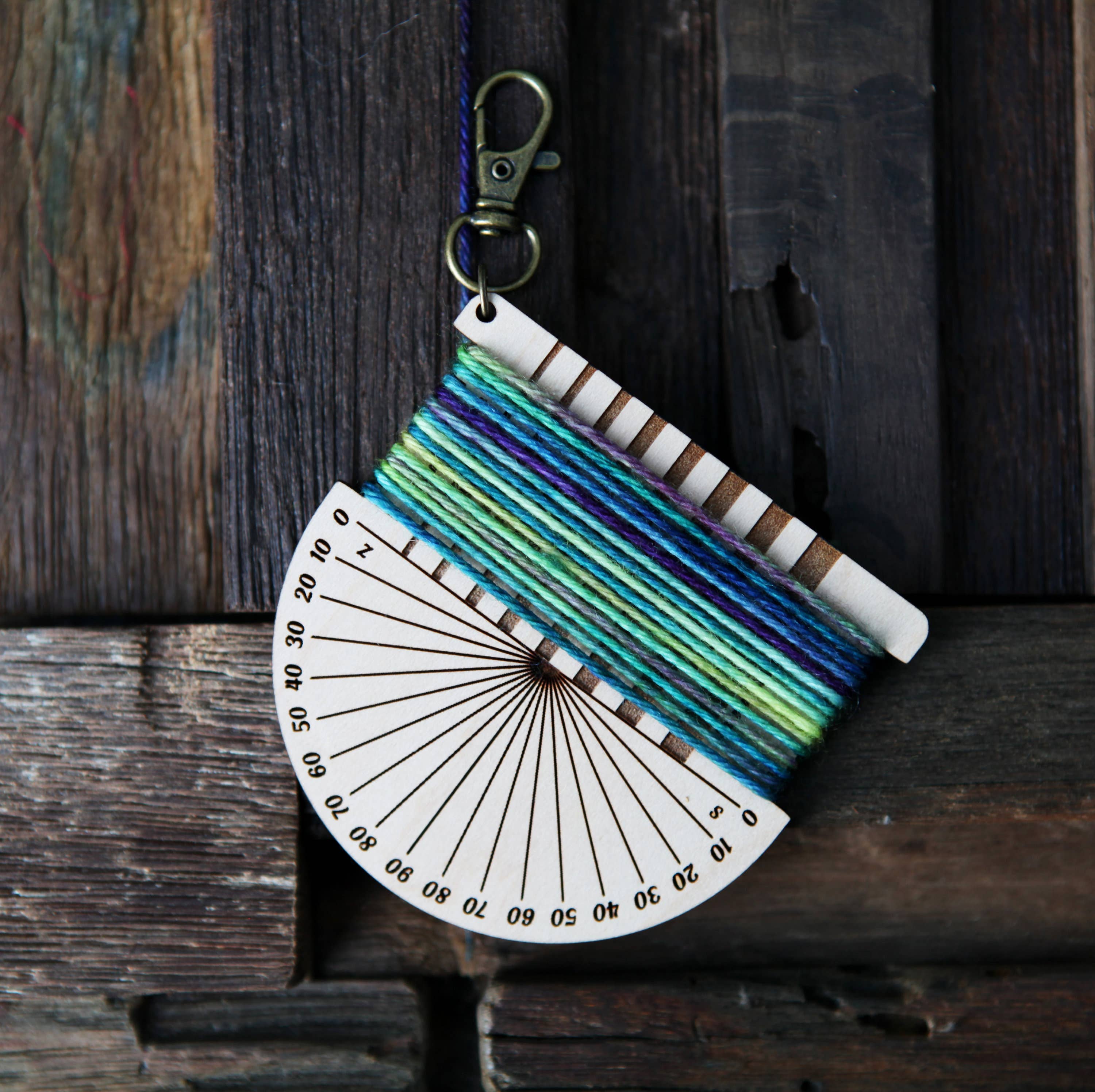 Yarn Wraps Per Inch (WPI) Ruler and Twist Angle Gauge