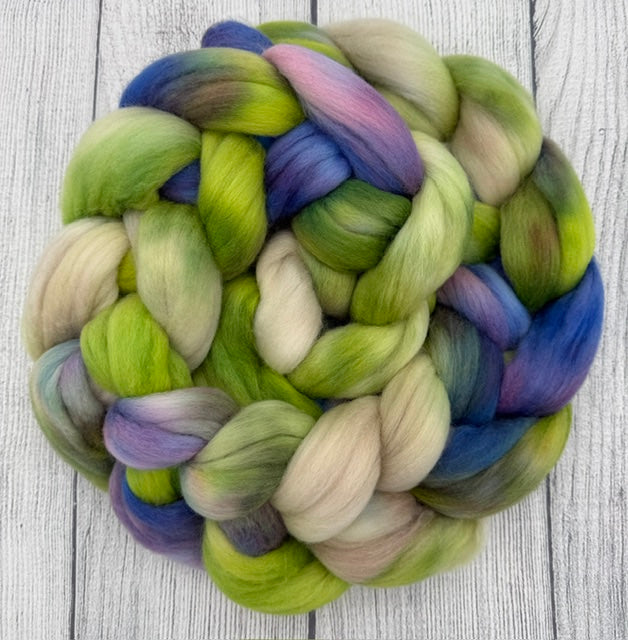 Hand Dyed Polwarth Combed Top by AJEM