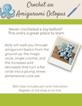 Class: Crochet Amigurumi Octopus (Sunday, Sept 27, 12:00–1:30pm)