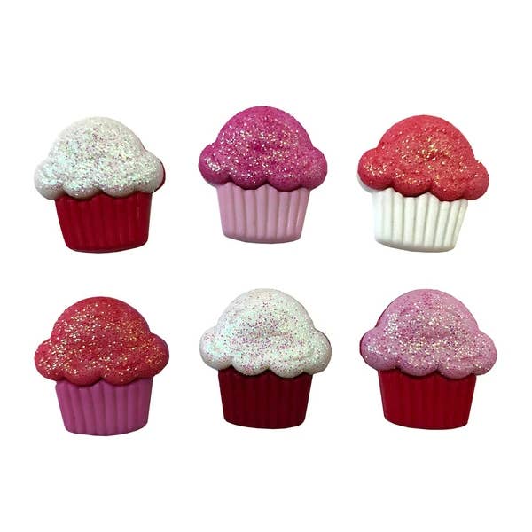 Buttons - Glitter Cupcakes
