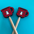 Point Protectors - Christmas Tree Red Plaid Mug