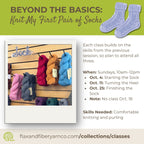 Class: Knit My First Pair of Socks - 3 Sessions on Sundays 10am-12pm (Oct 4, Oct 11, and Oct 25)