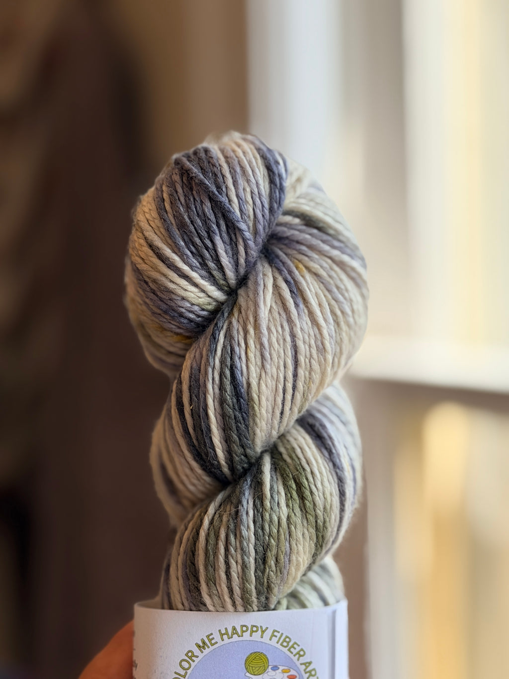 Variegated yarn in natural light