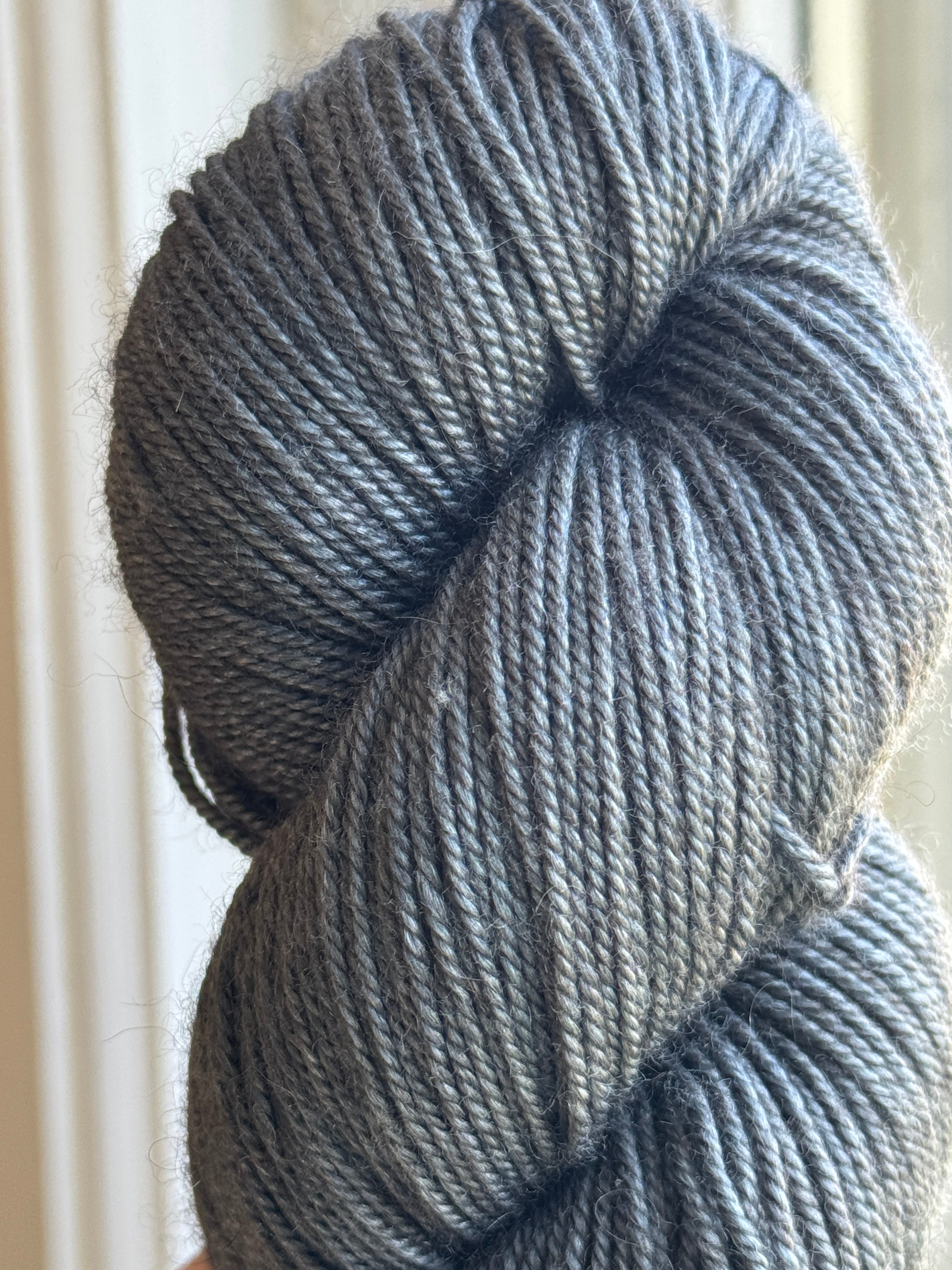 Color Me Happy Fiber Arts Studio Nature's Splendor Yak Blue Spruce Sock Yarn