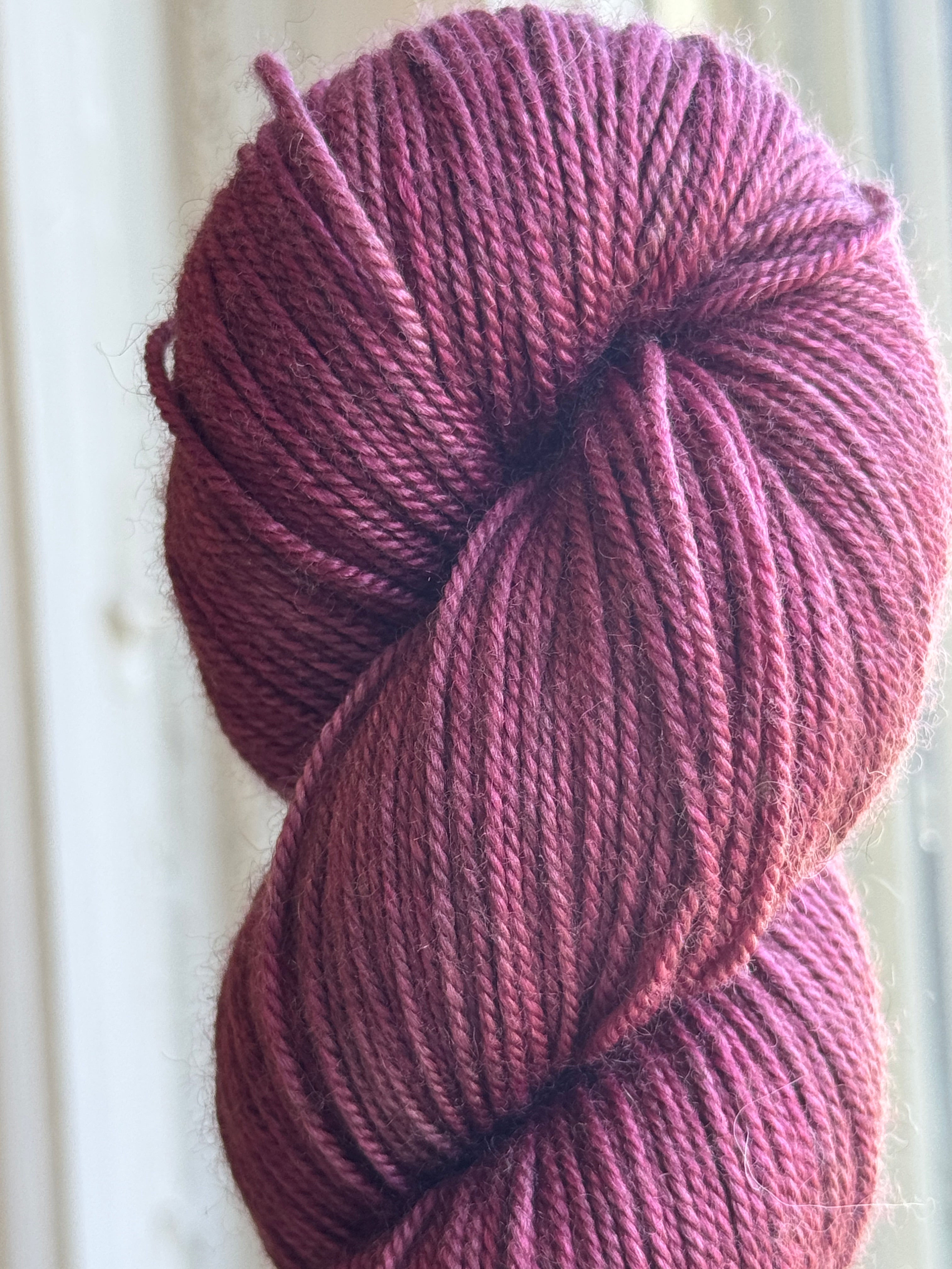 Color Me Happy Fiber Arts Studio Nature's Splendor Yak Merlot Sock Yarn