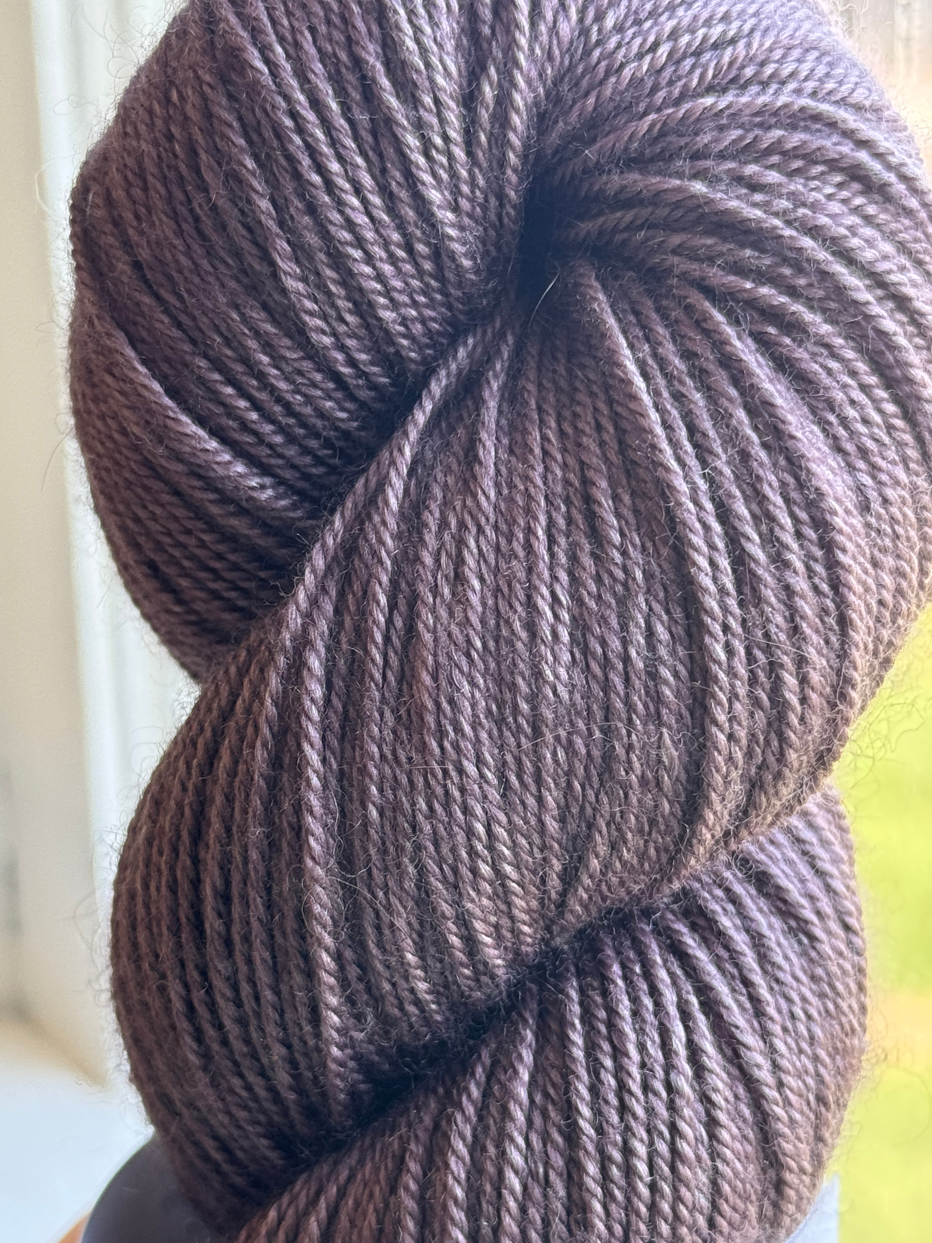 Color Me Happy Fiber Arts Studio Nature's Splendor Yak Plum Sock Yarn