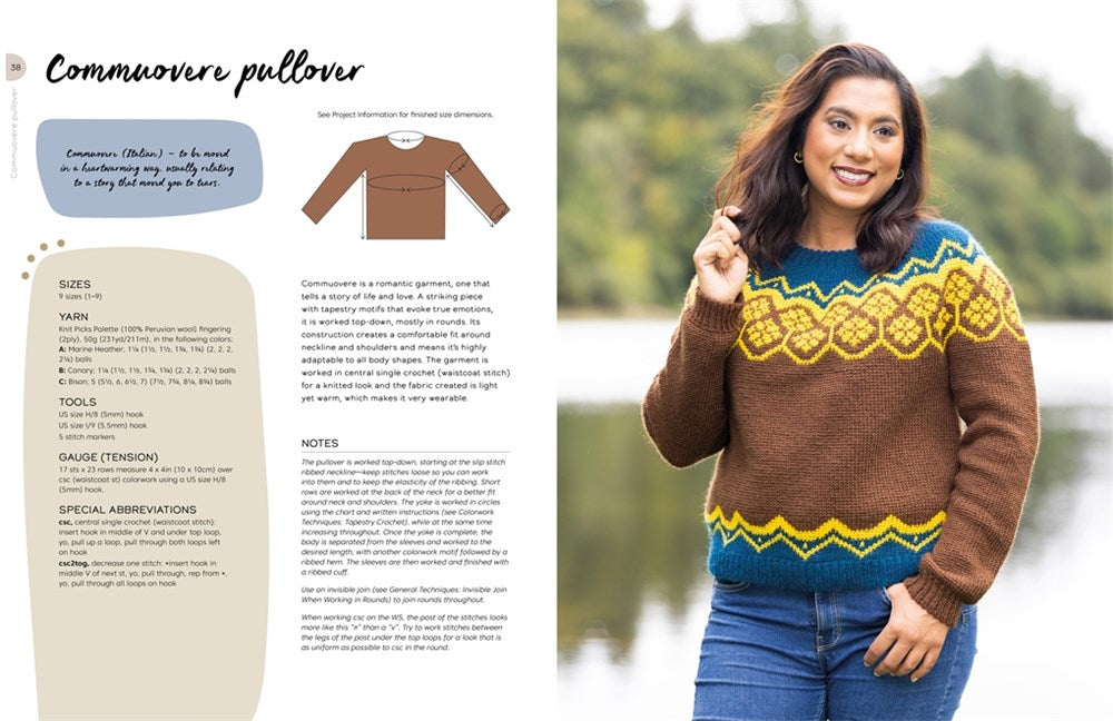 Colorful Crochet Knitwear: Crochet sweaters and more with mosaic, intarsia and tapestry crochet patterns