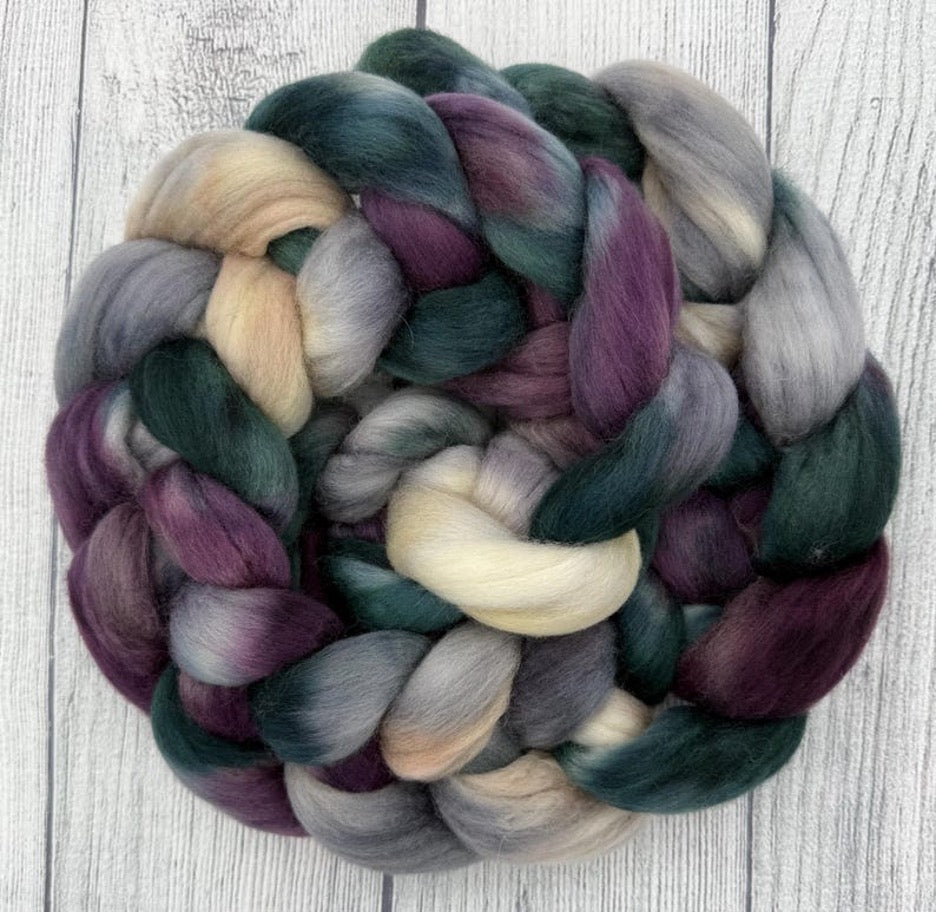 Hand Dyed Polwarth Combed Top by AJEM