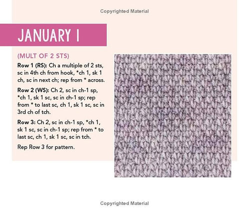 A Year of Crochet Stitches: A Stitch-A-Day Perpetual Calendar
