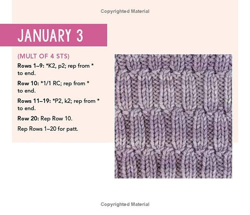 A Year of Knitting Stitches: A Stitch-A-Day Perpetual Calendar