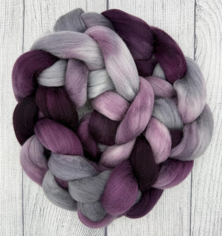 Hand Dyed Polwarth Combed Top by AJEM