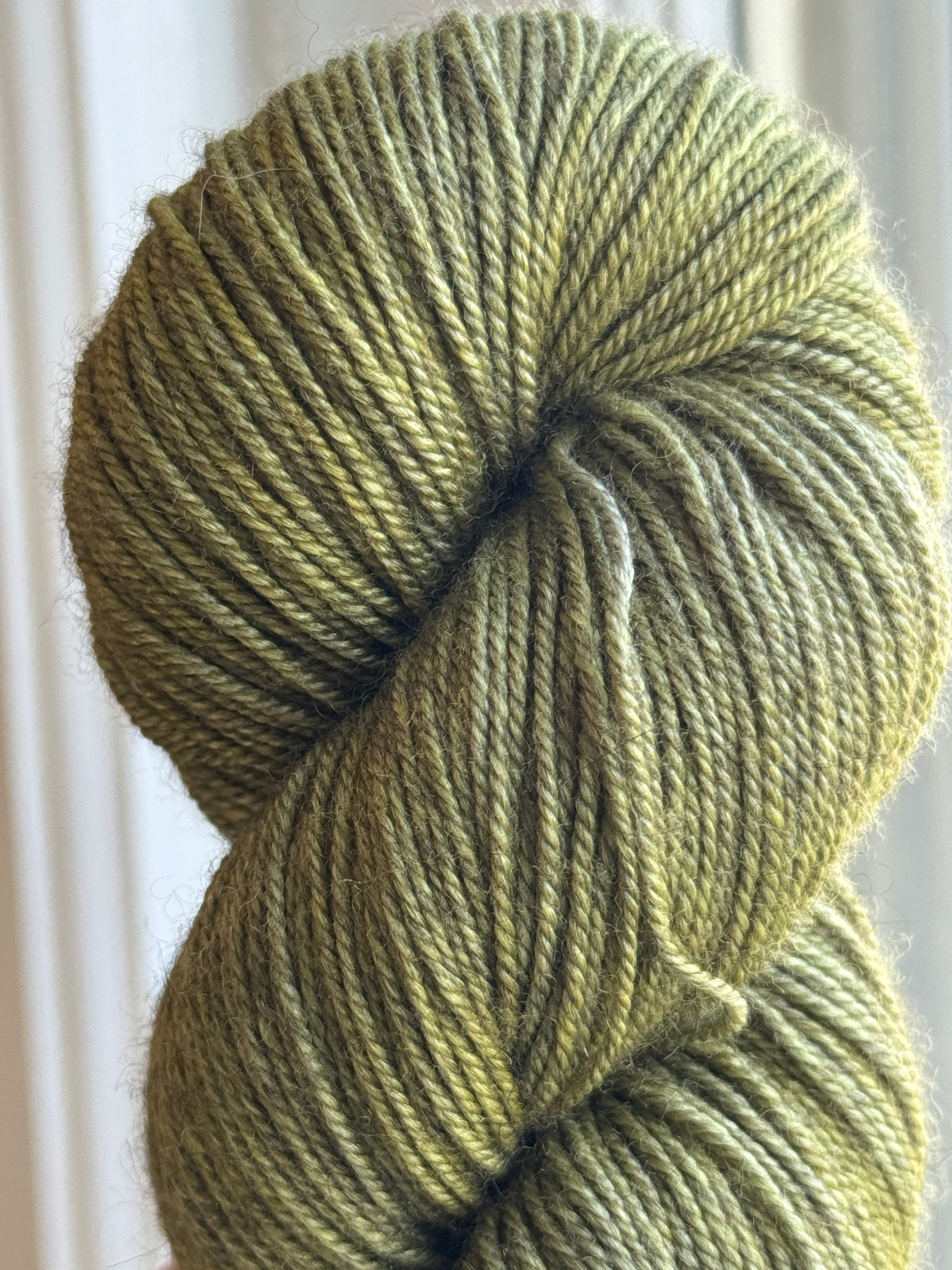 Color Me Happy Fiber Arts Studio Nature's Splendor Yak Lime Sock Yarn