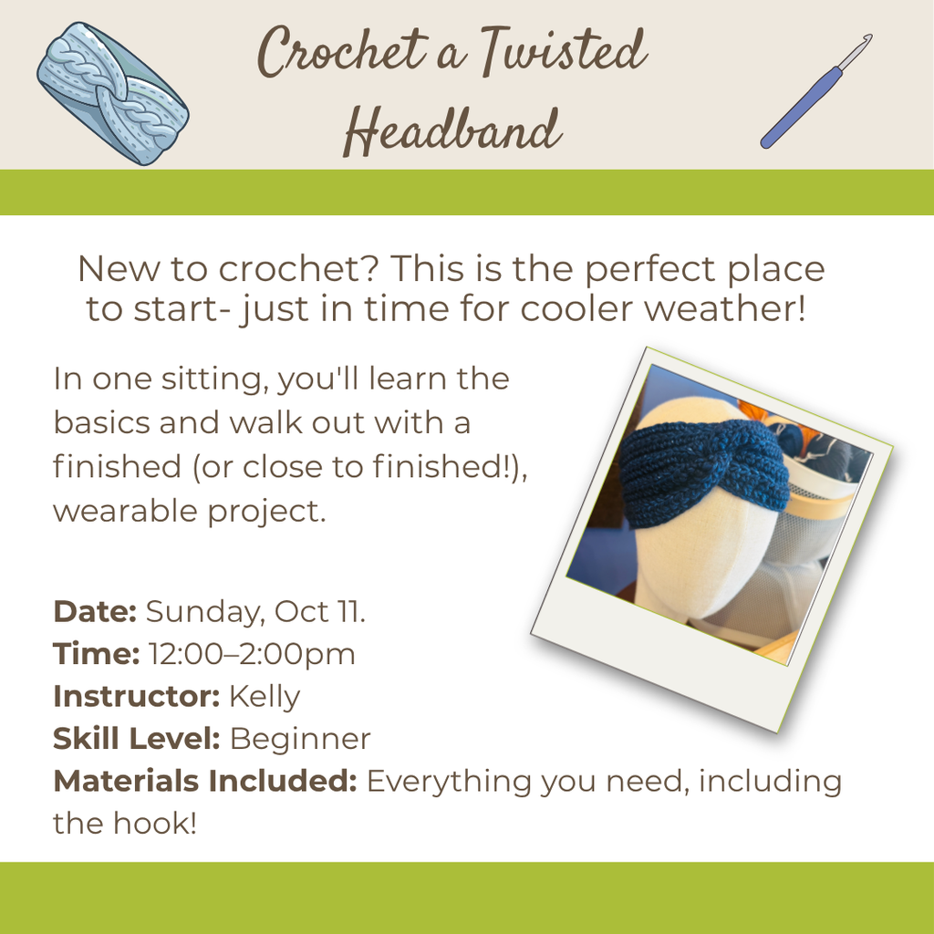 Class: Crochet a Twisted Headband