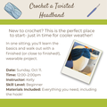 Class: Crochet a Twisted Headband