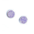Earrings - Purple Yarn Ball