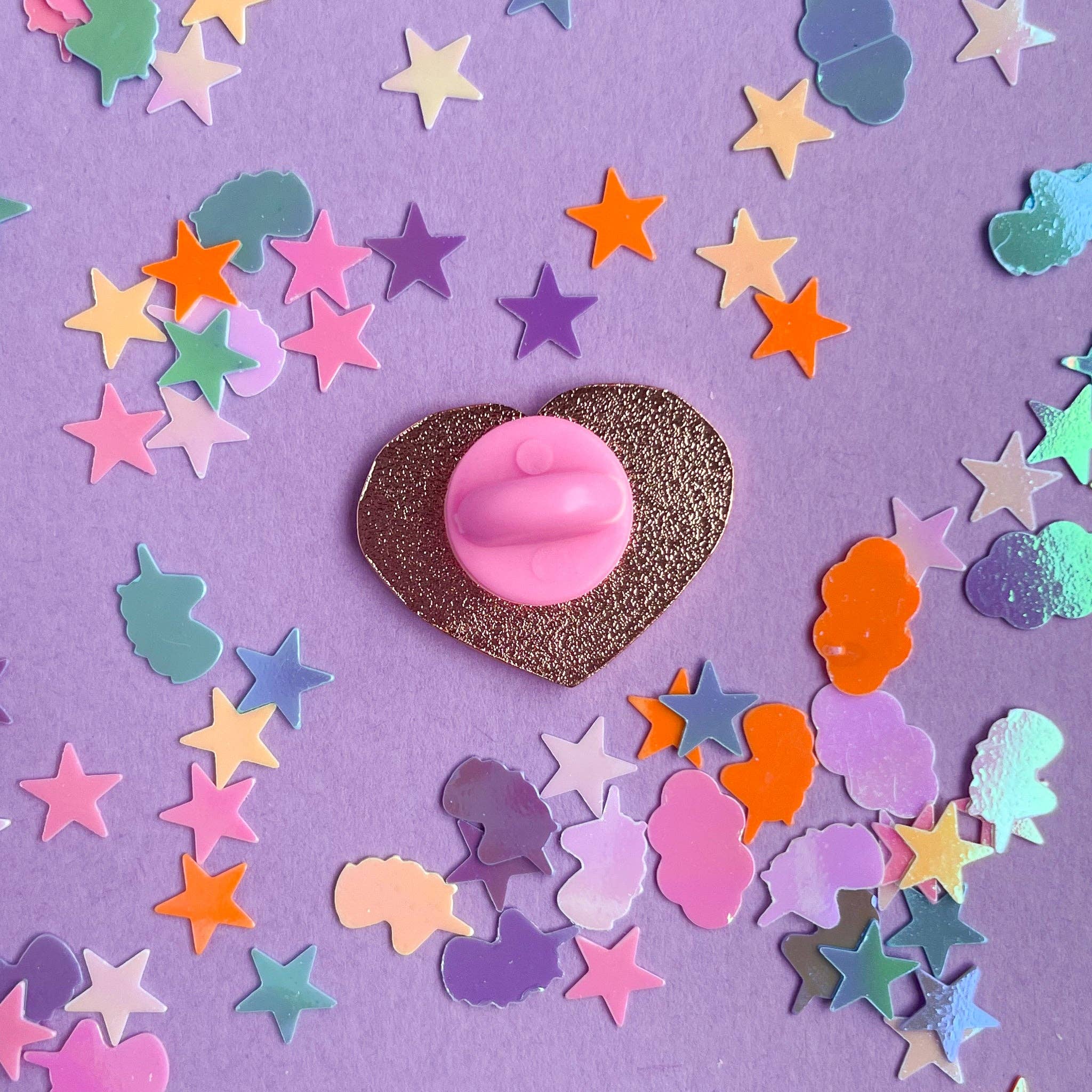 Pin - Rainbow Knit Heart