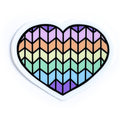 Sticker - Rainbow Knit Heart