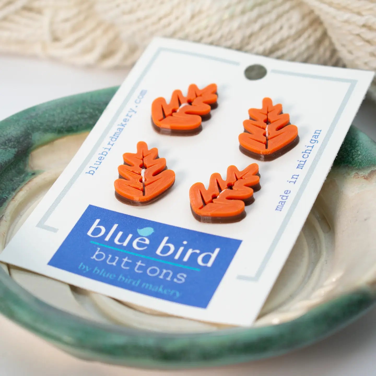 Blue Bird Makery - Autumn Leaves Buttons