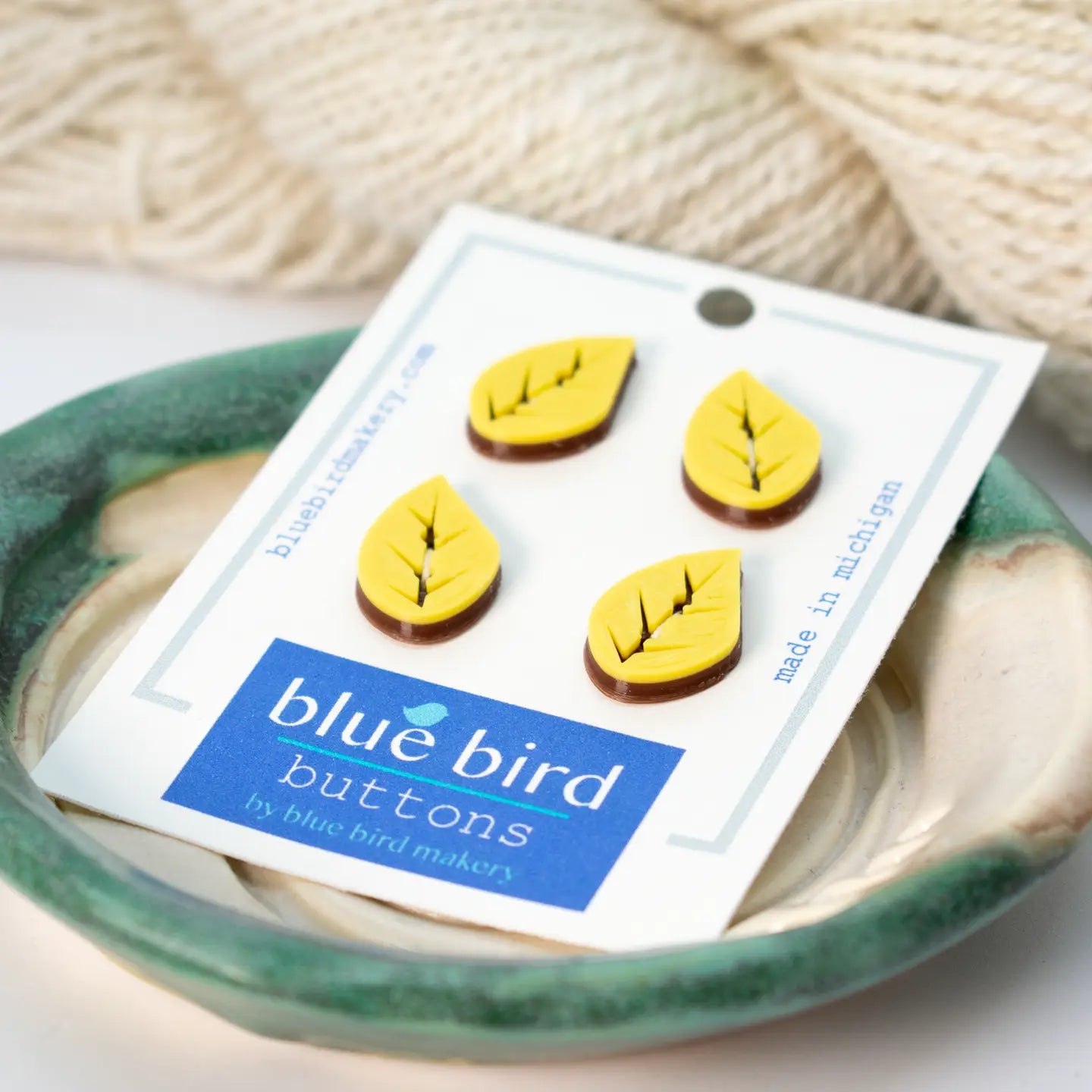 Blue Bird Makery - Autumn Leaves Buttons