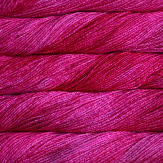 Close up of Malabrigo Rios Fuscia