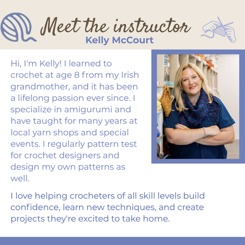 Class:  Amigurumi Crochet Cookie Class (June 29th 6:00-7:30)