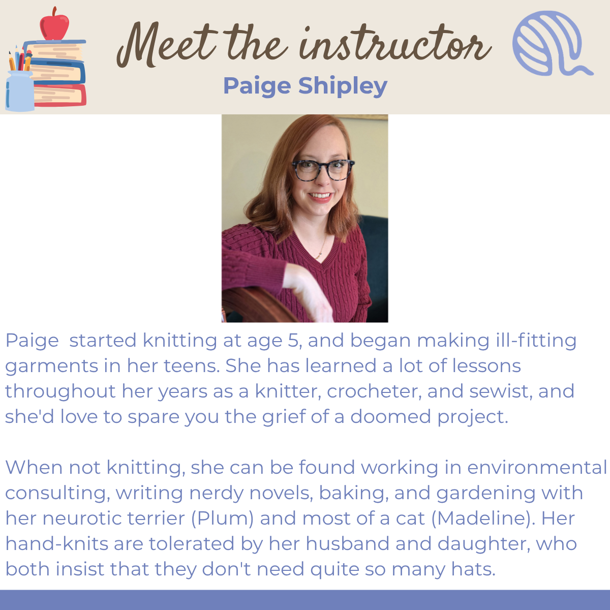 Class: Knitting Stranded Colorwork (Saturday August 29th, 1-3pm)