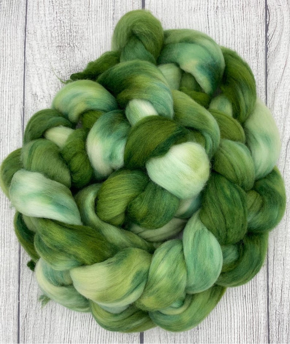 Hand Dyed Polwarth Combed Top by AJEM