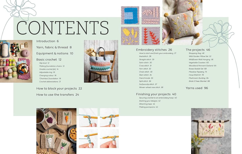 Embroidered Crochet: Enchanting Projects To Crochet And Embroider
