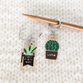 Pretty Warm Designs - Cactus Lover Crochet Stitch Marker Duo