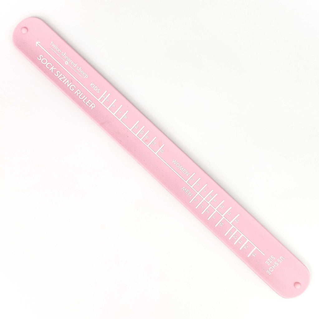 Twice Sheared Sheep Sock Sizing Ruler