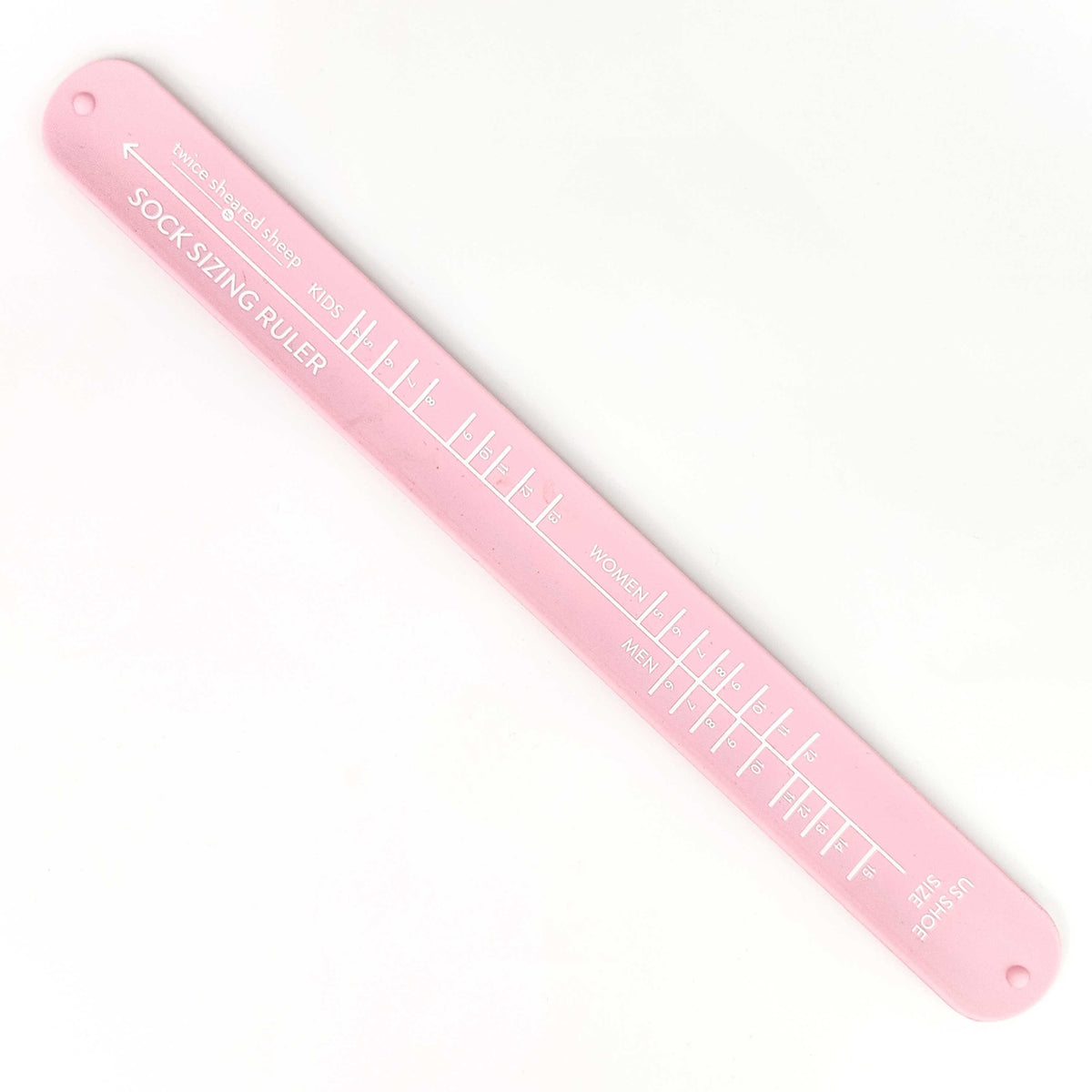 Twice Sheared Sheep Sock Sizing Ruler