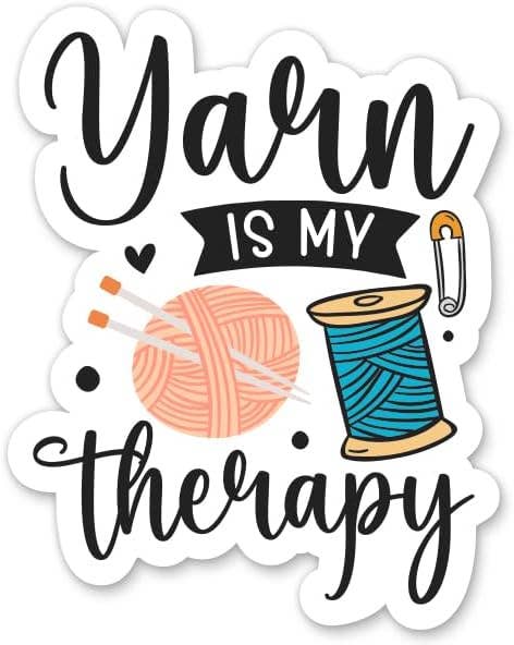 Yarn is My Therapy - Sticker