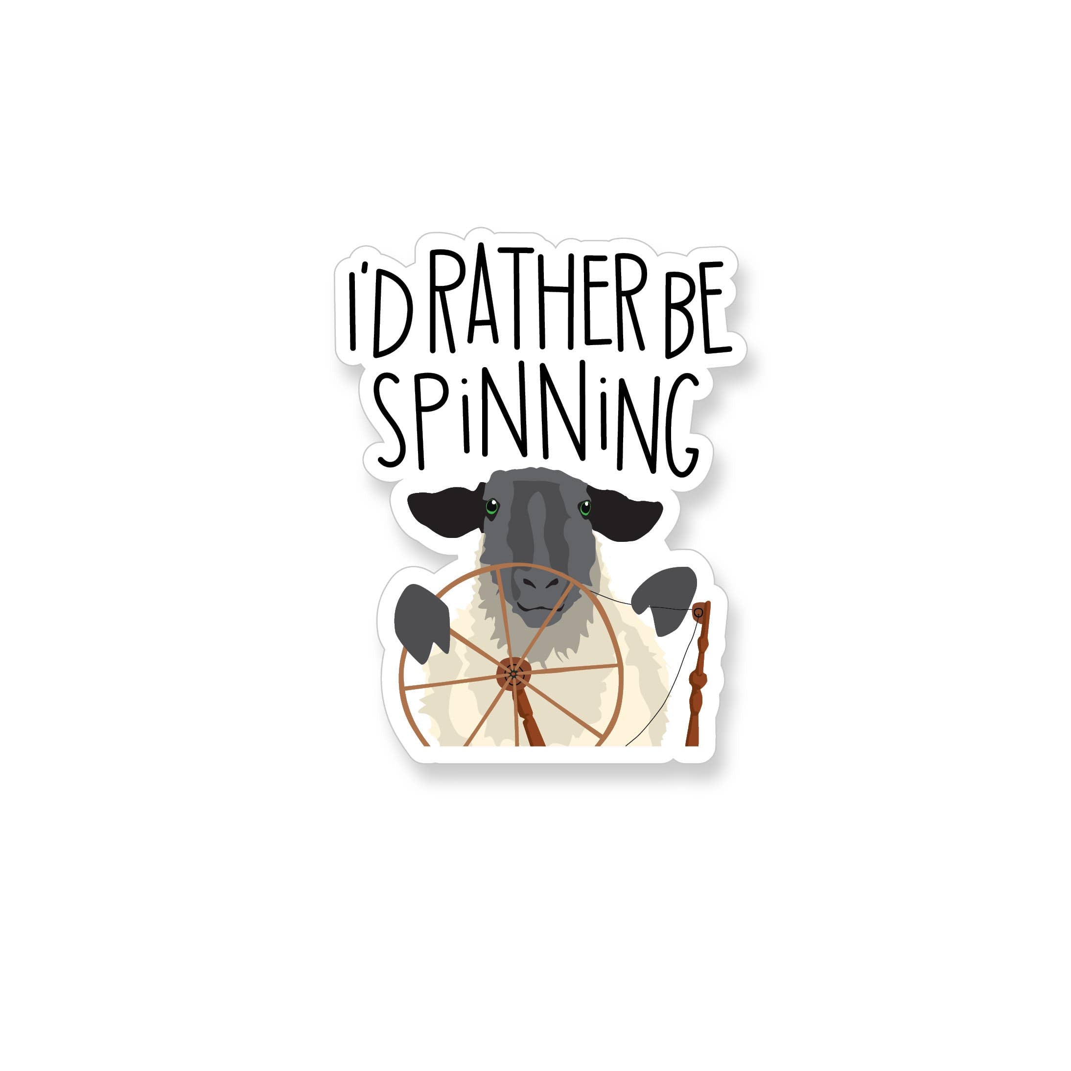Sticker - I'd Rather Be Spinning Sheep