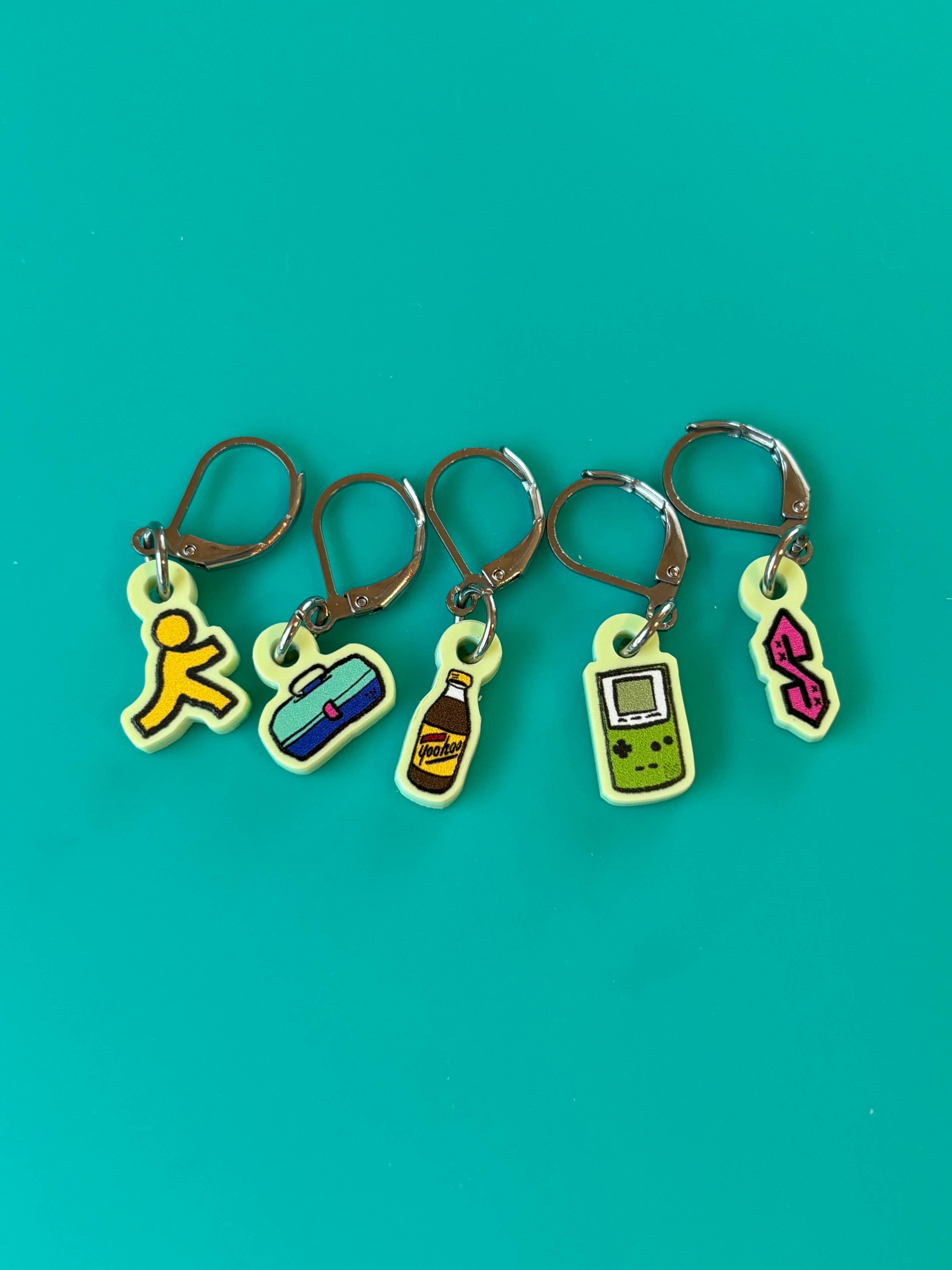 Stitch Markers - 90s Kid Icons Retro - Knitting and Crochet