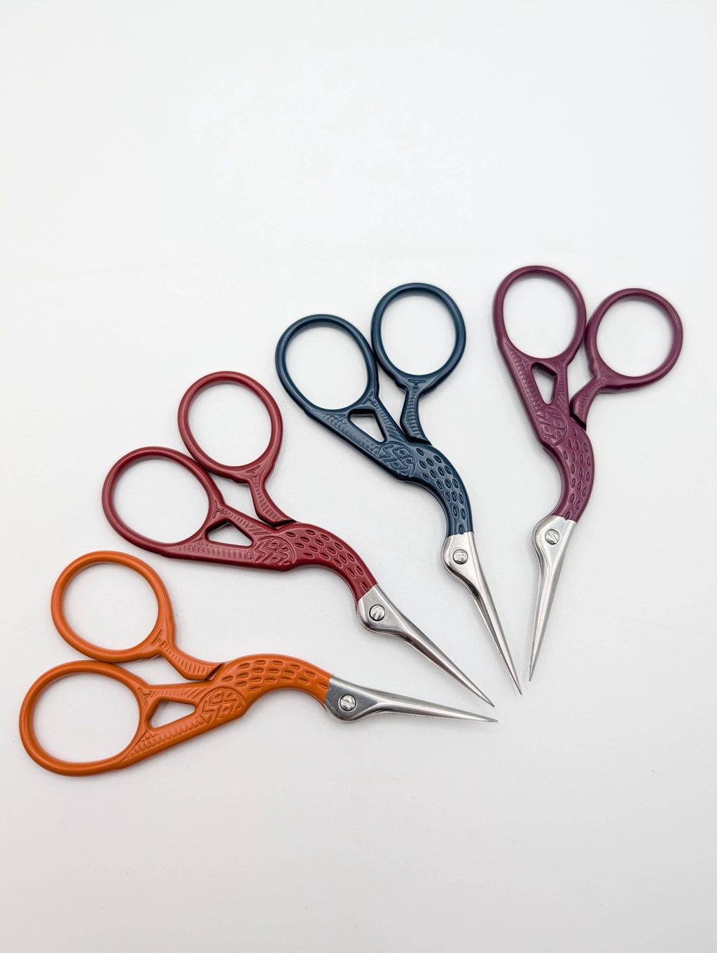 Scissors - Embroidery Colorful Stork